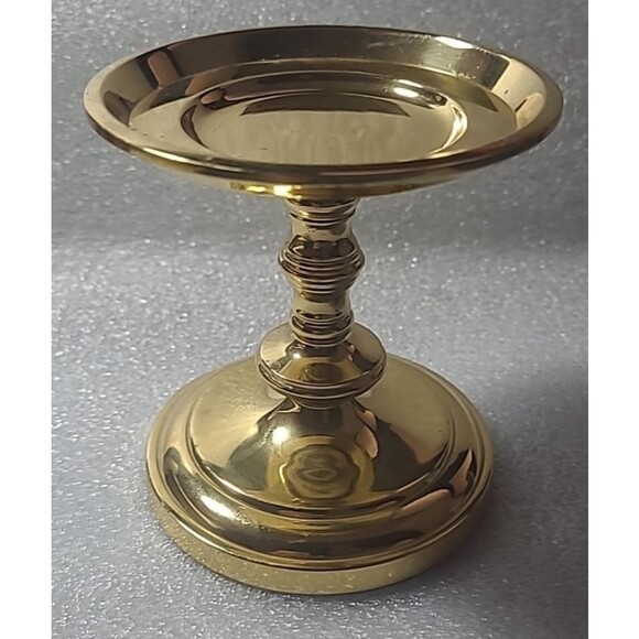 Vintage PartyLite 4" Brass Holder Pillar Candle Falmouth J3022 Retired - Picture 2 of 4